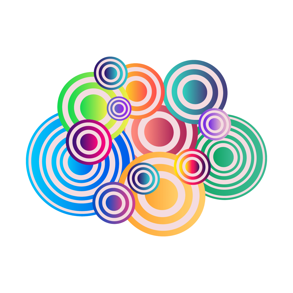 Узоры круги цветные