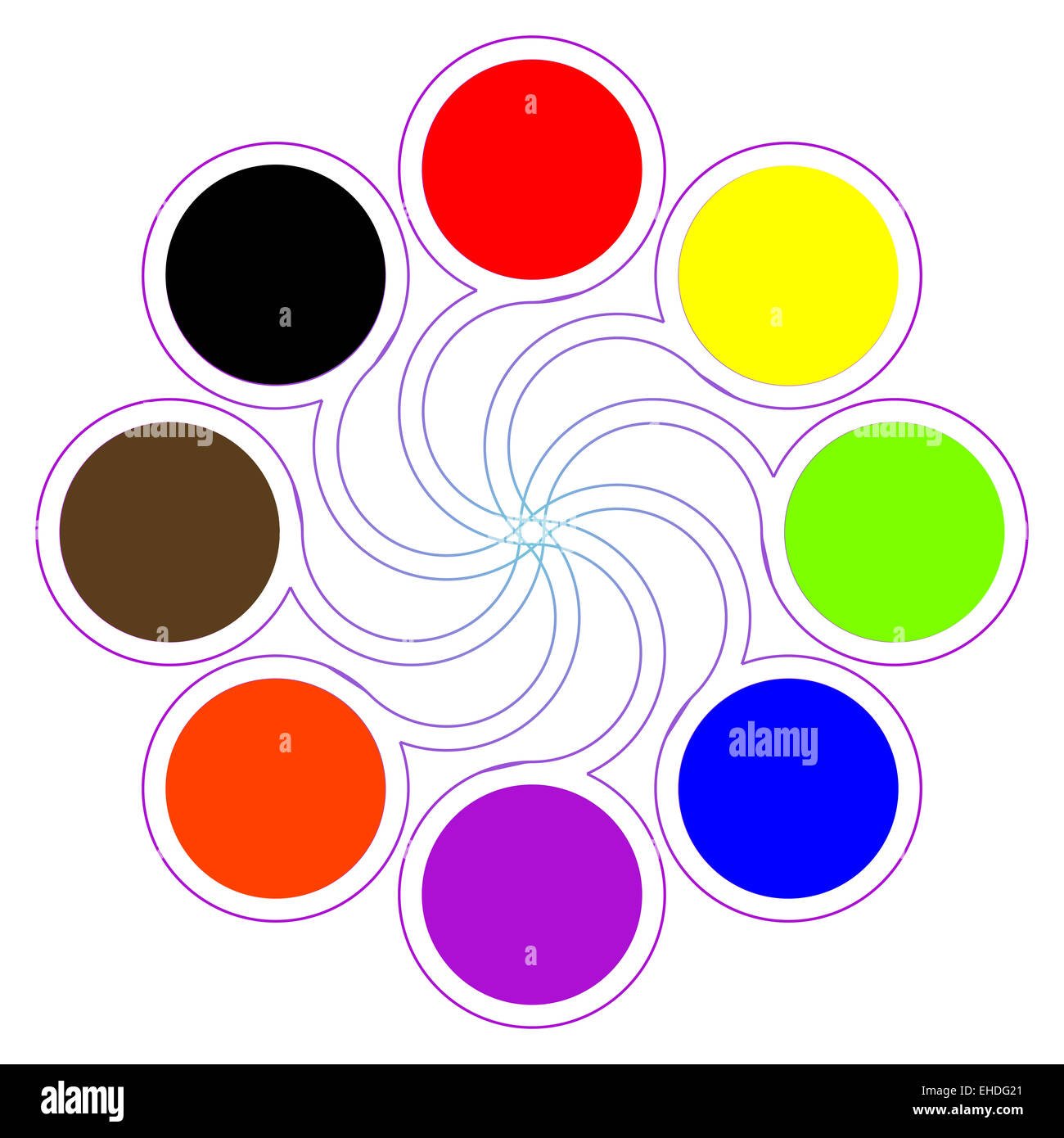 Круги основных цветов для детей