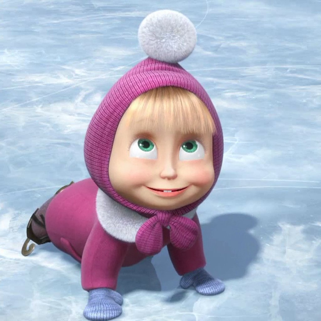 Маша из мультика Маша и медведь зима