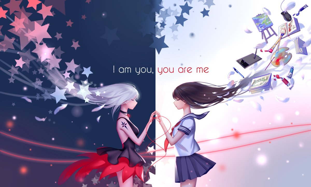 Парные обои в стиле аниме