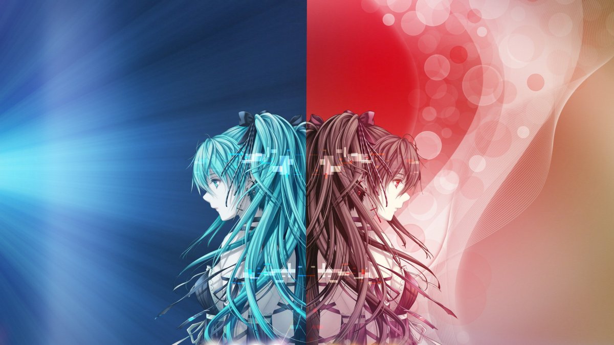 Рабочий стол для 2 мониторов аниме