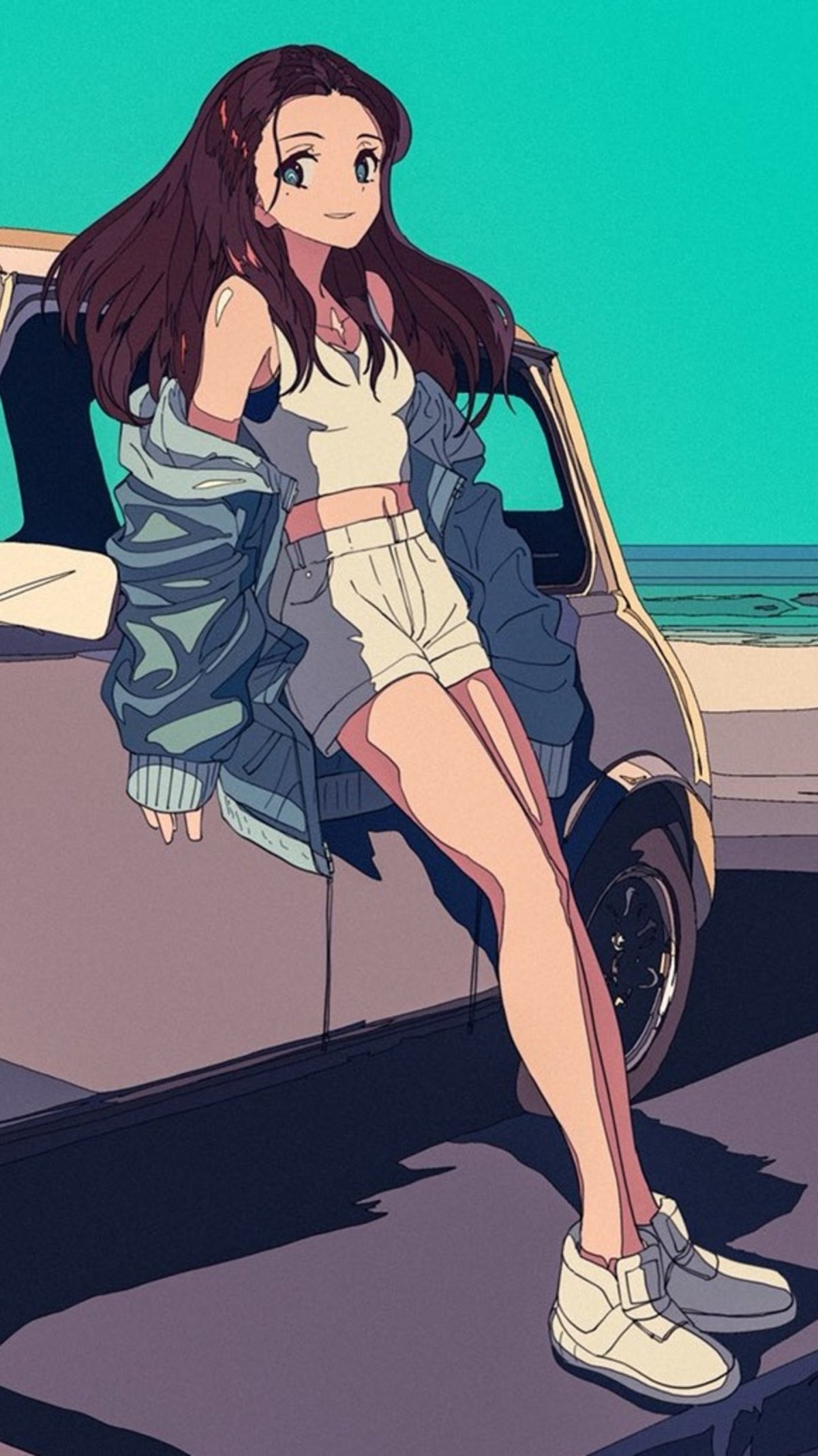 Аниме парень с телефоном