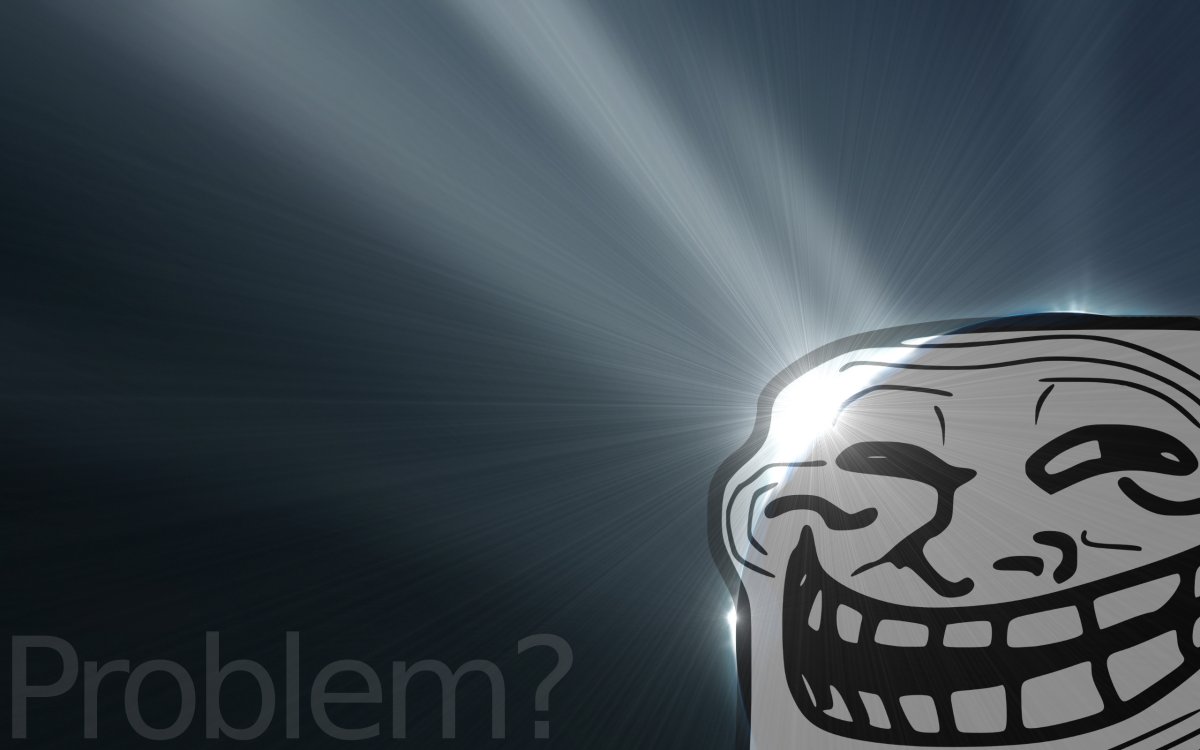 Троллфейс на черном фоне