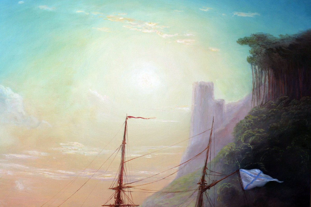 Иван Константинович Айвазовский "берег моря ночью. У маяка" (1837).