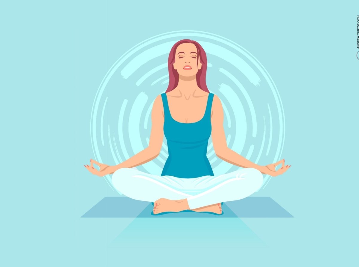 Векторная иллюстрация медитация