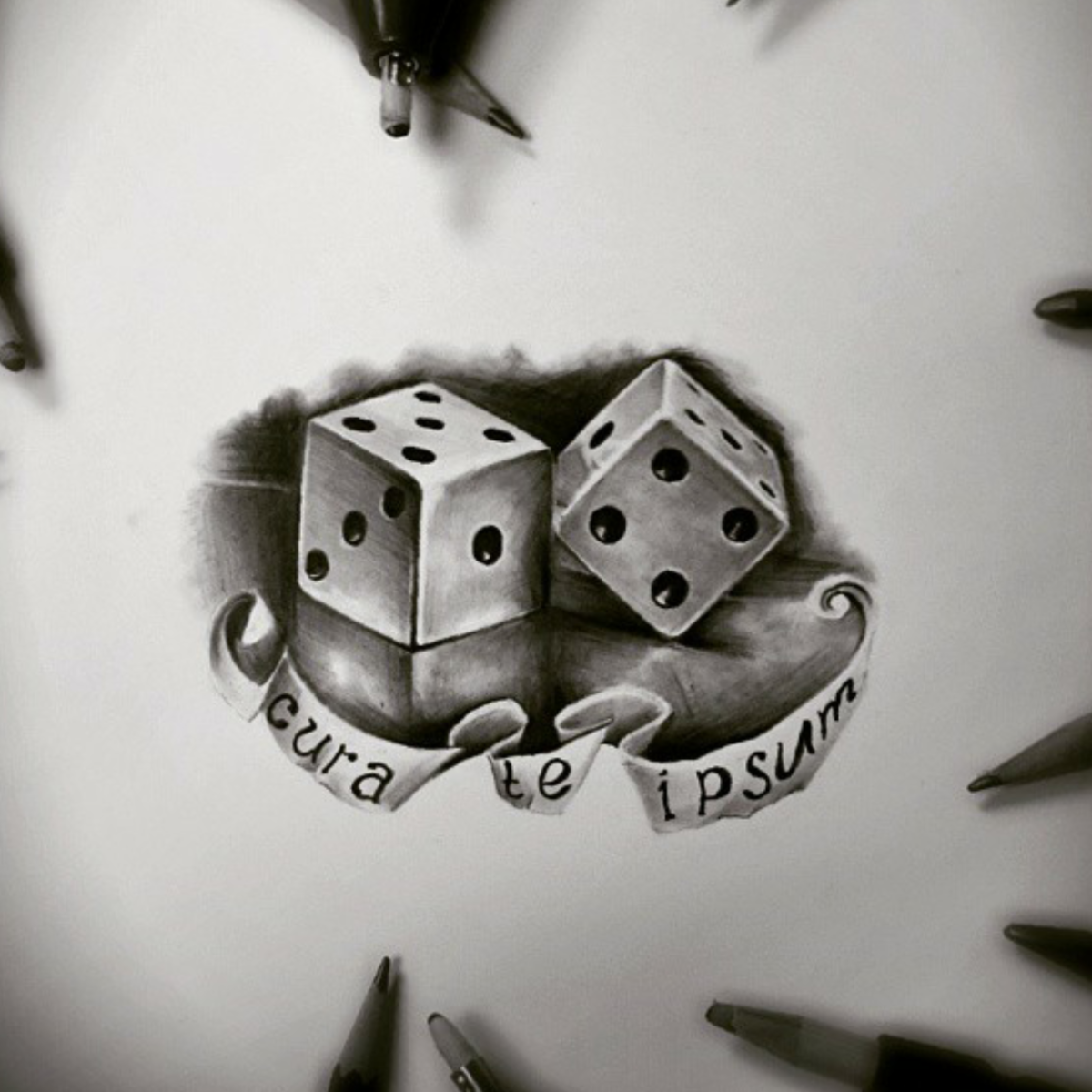 Игральные кости черные