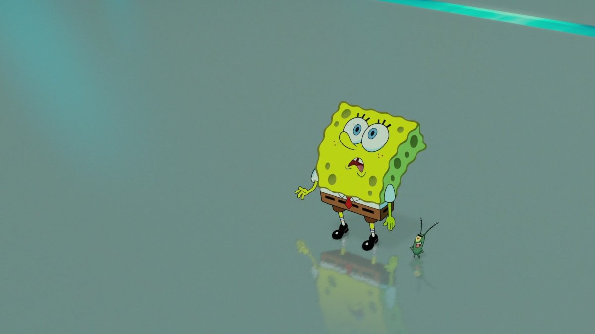 Губка Боб счастлив