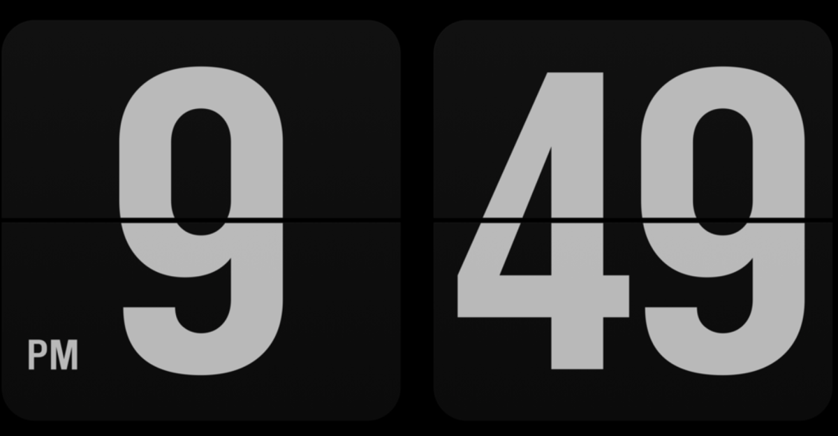 Цифровые часы на экран