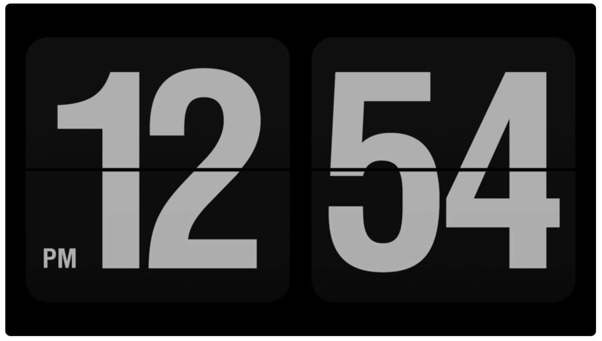 Заставка часы цифровые