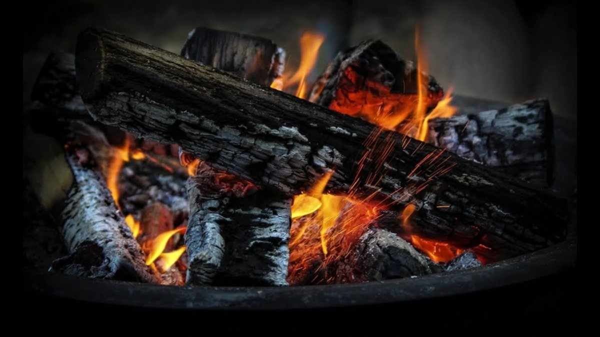 Заставка камин со звуковым сопровождением