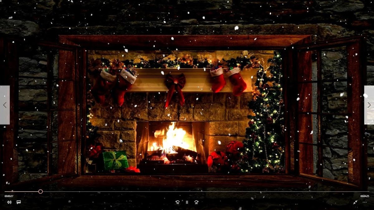 Горящий камин