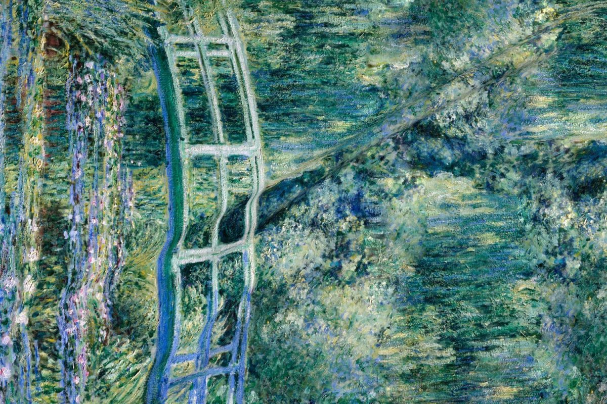 Клод Моне японский мостик пруд с водяными лилиями