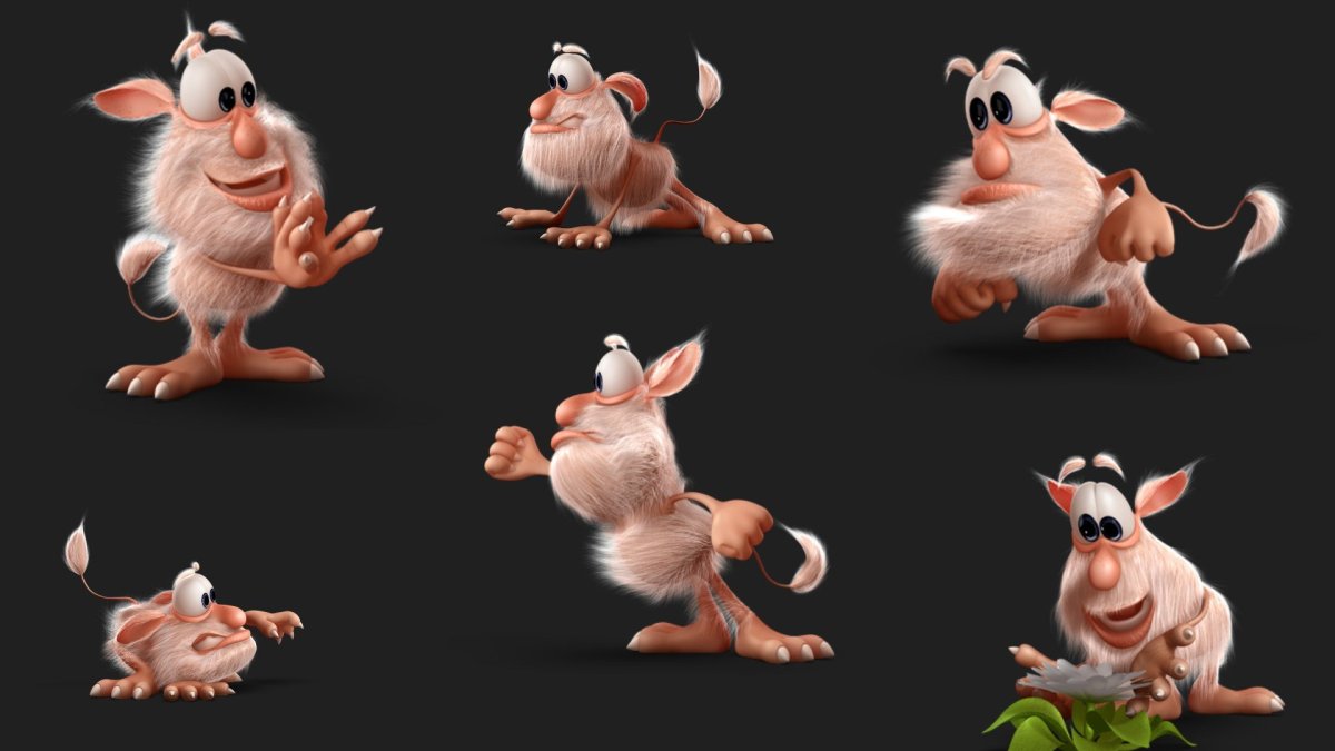 Герои мультика Буба