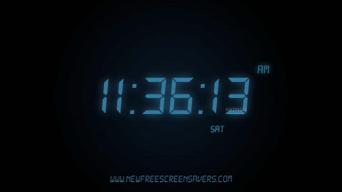 Заставка часы цифровые