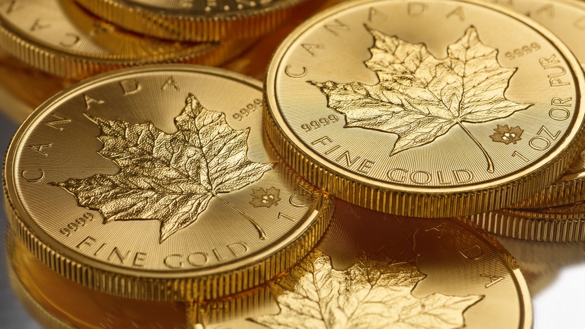 Красивая Золотая монета