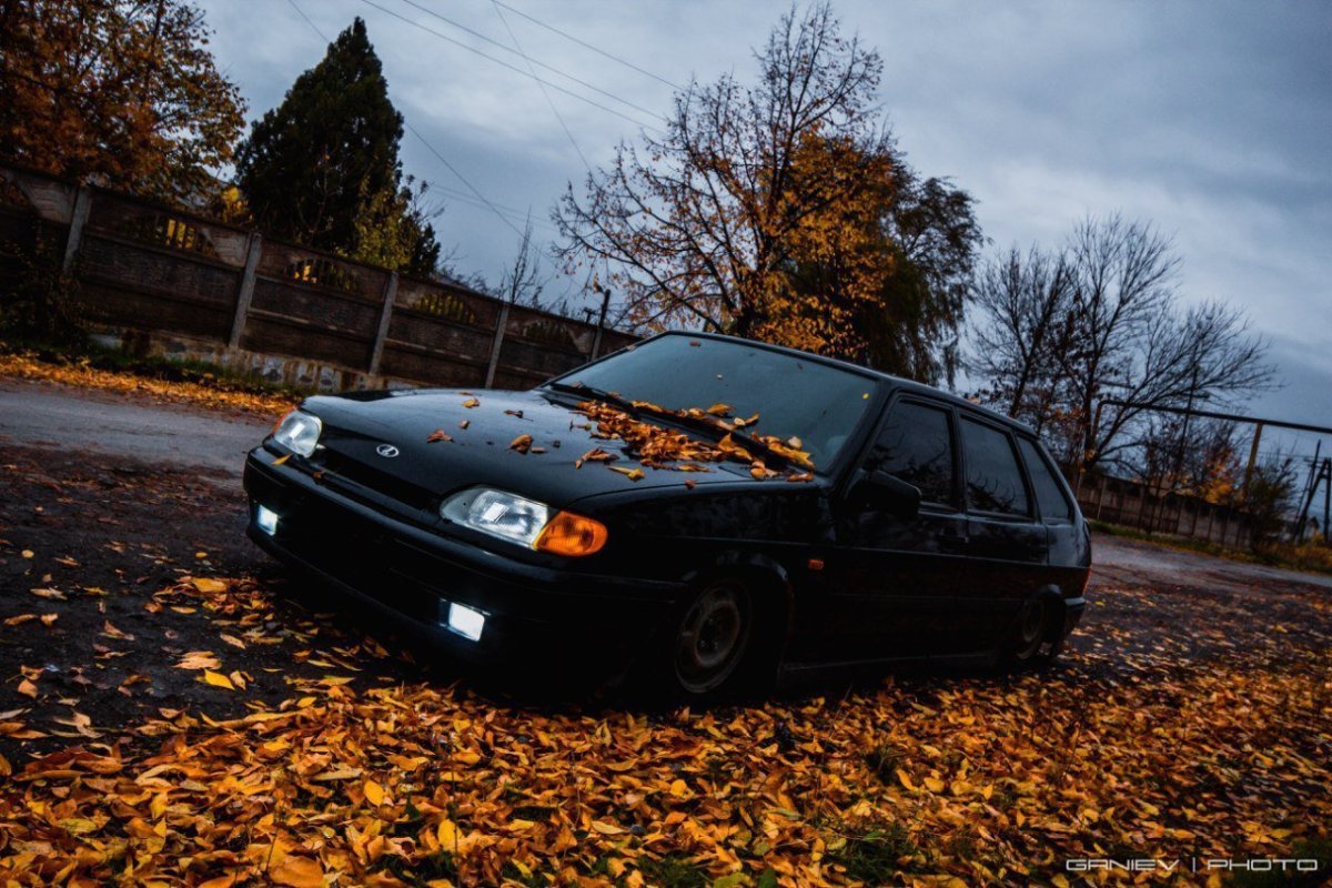 ВАЗ 2114 черная тонированная пацанская