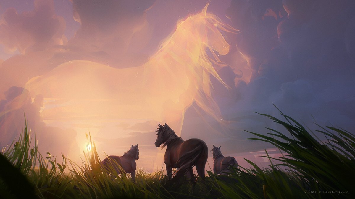 Арт лошади спирит