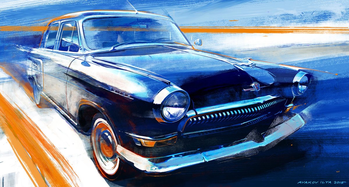 Рисунок Волга ГАЗ 21