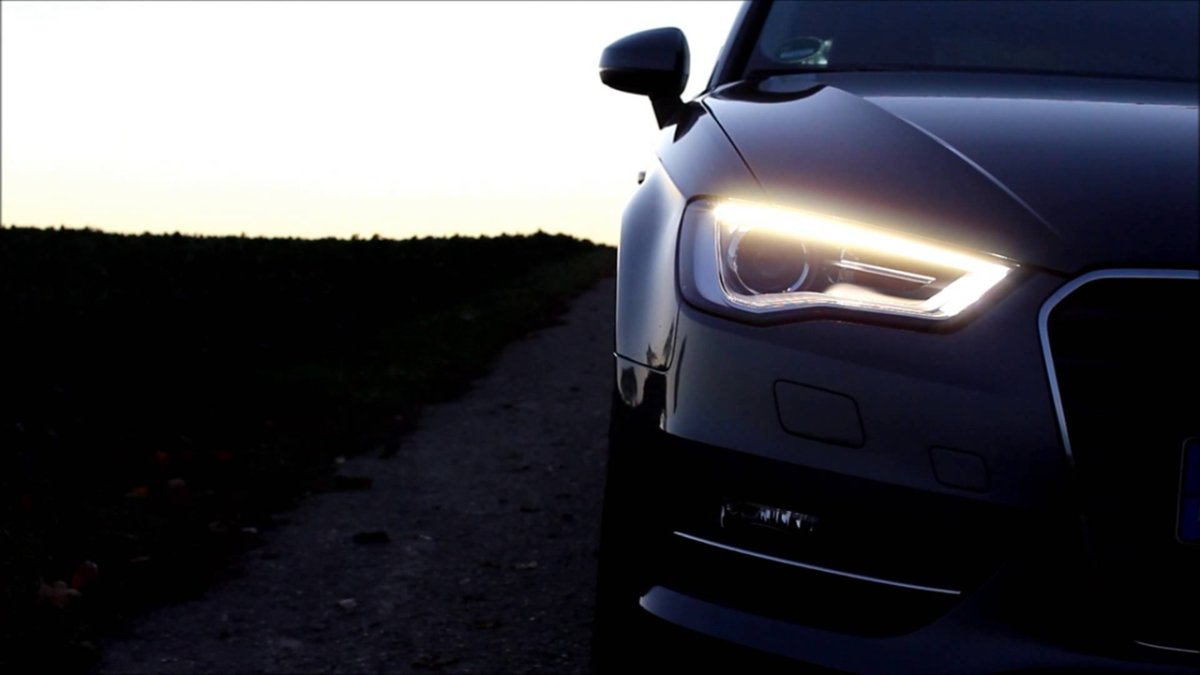 Ауди a5 фары ночью