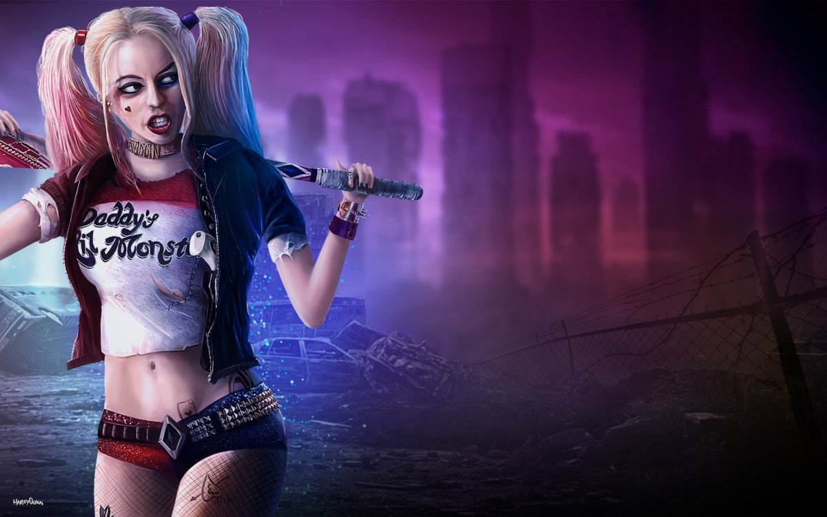 Харли Квинн арт Минимализм