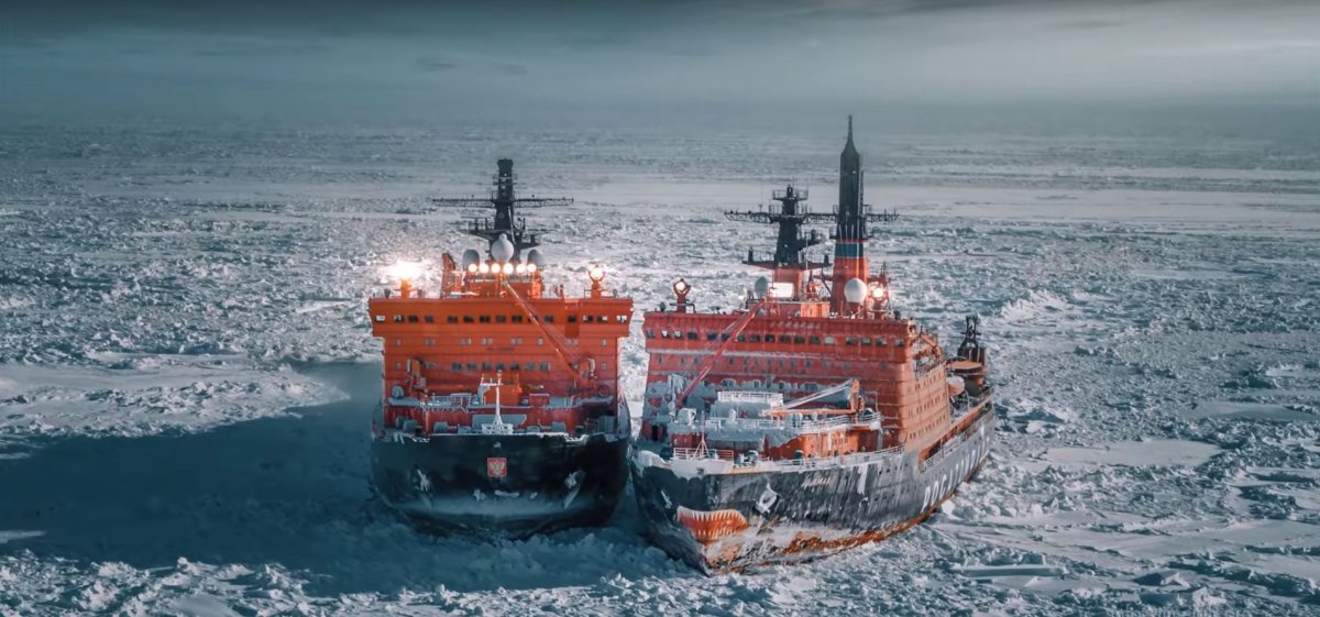 Атомный ледокол 50 лет Победы и Ямал