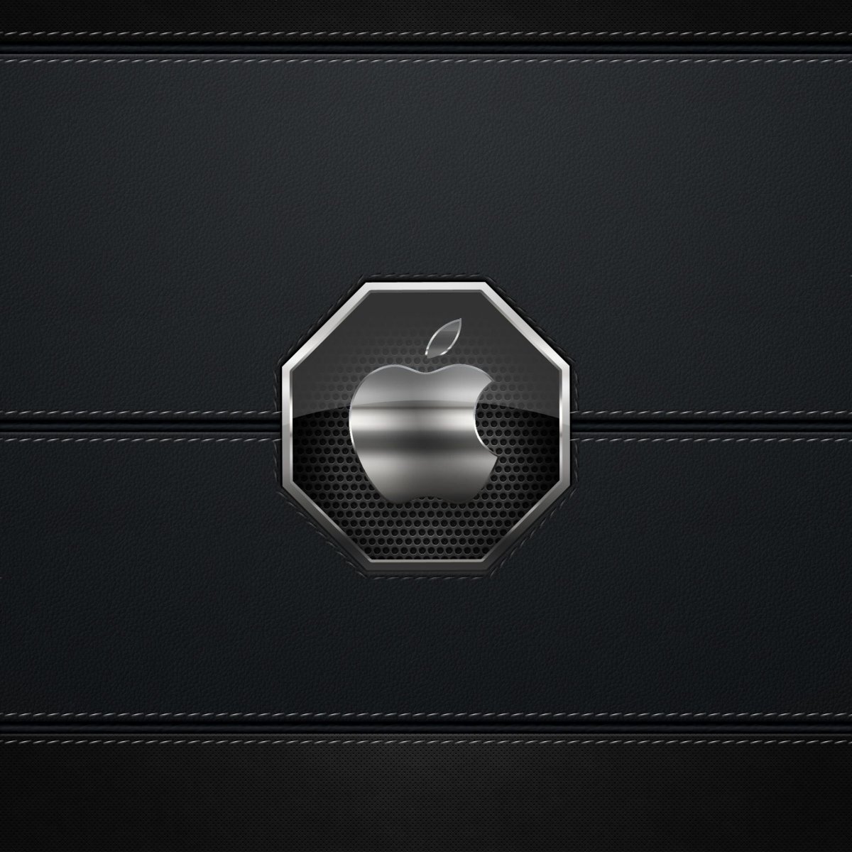 Металлический логотип Apple