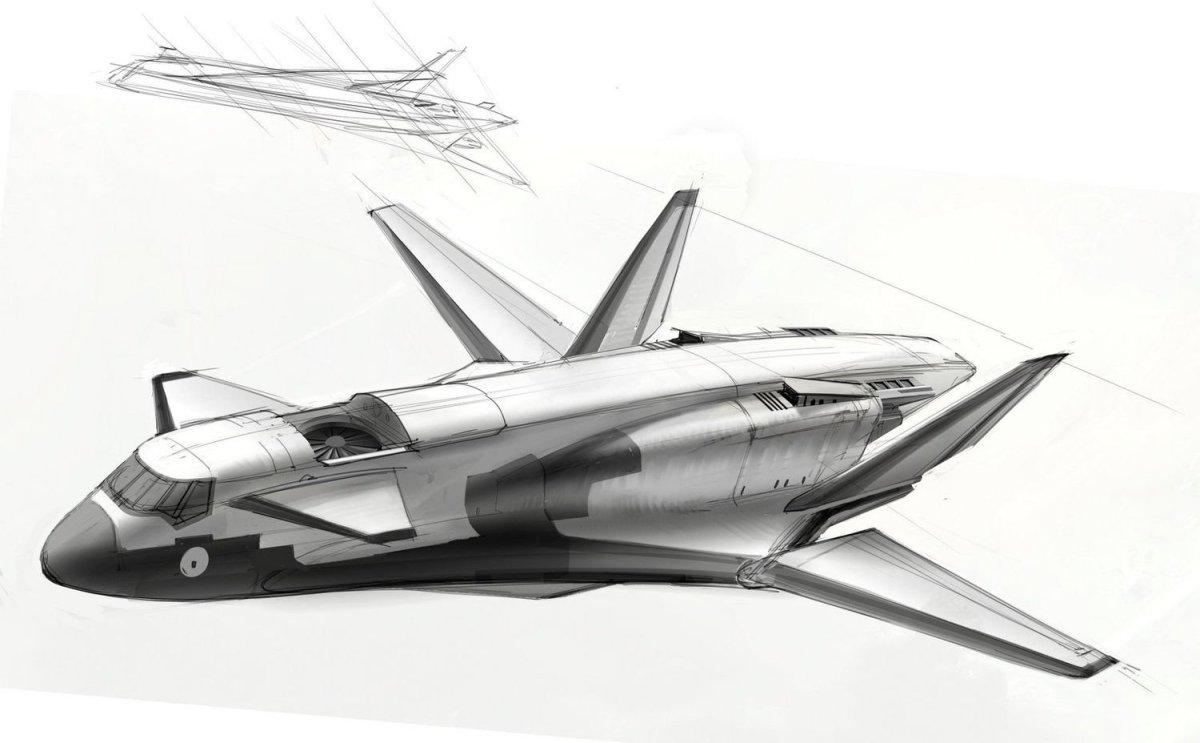Футуристический стелс самолёт будущего