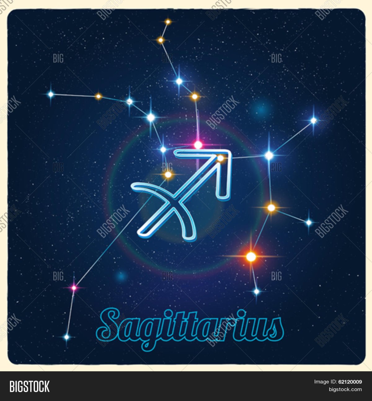 Созвездие Стрелец вектор