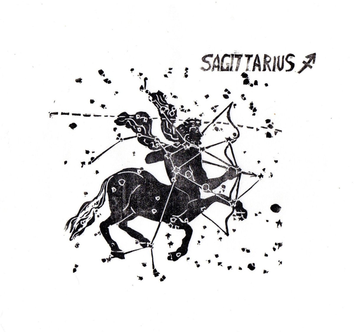 Созвездие стрельца тату эскиз