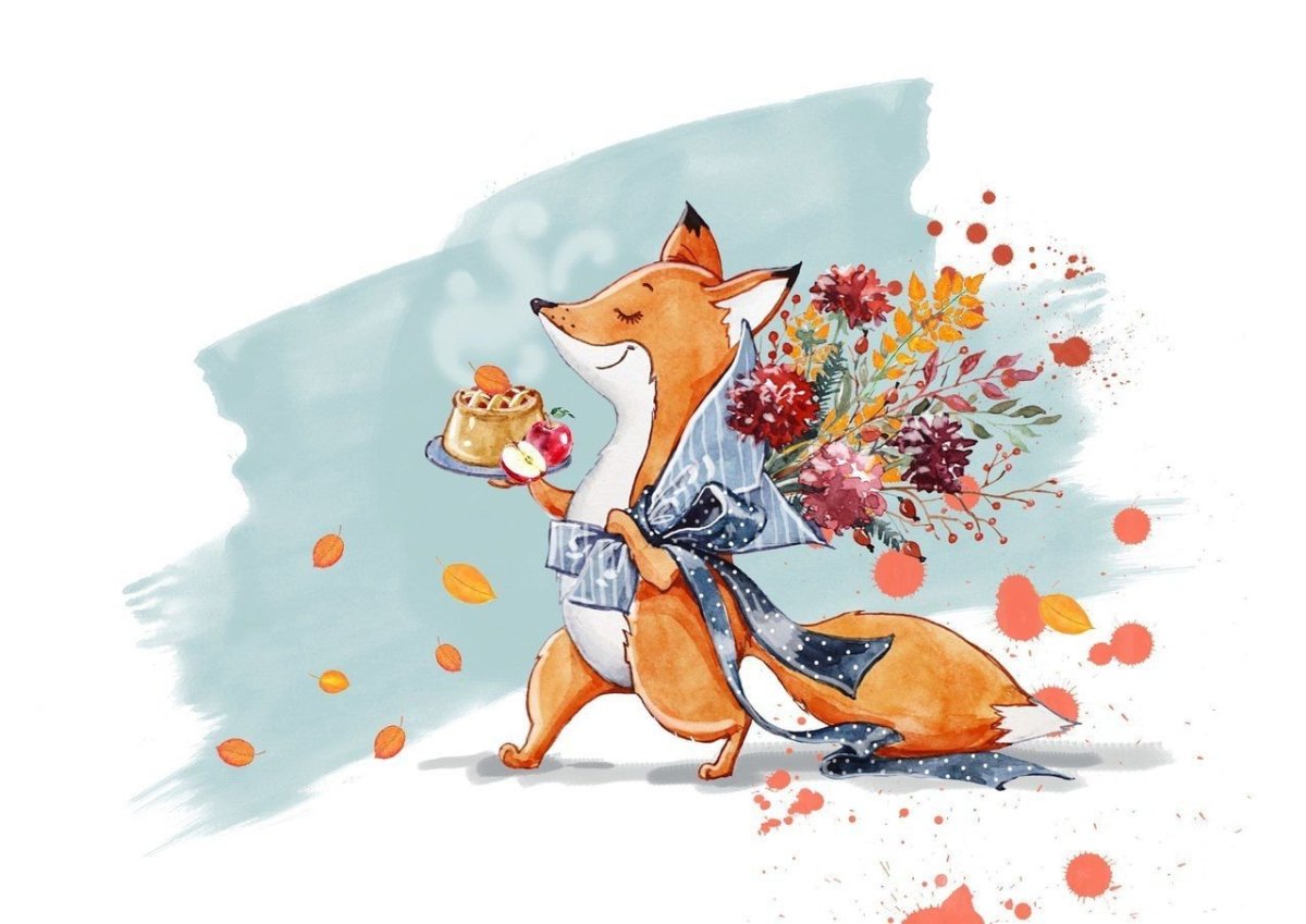 С днём рождения с листчкой