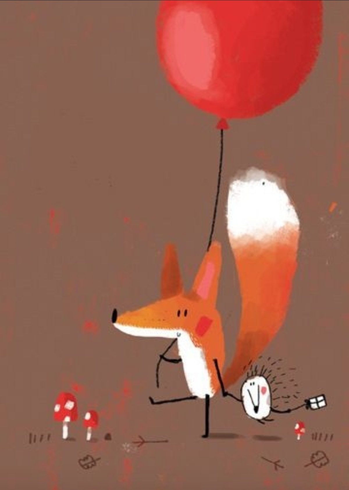 Лиса с едой