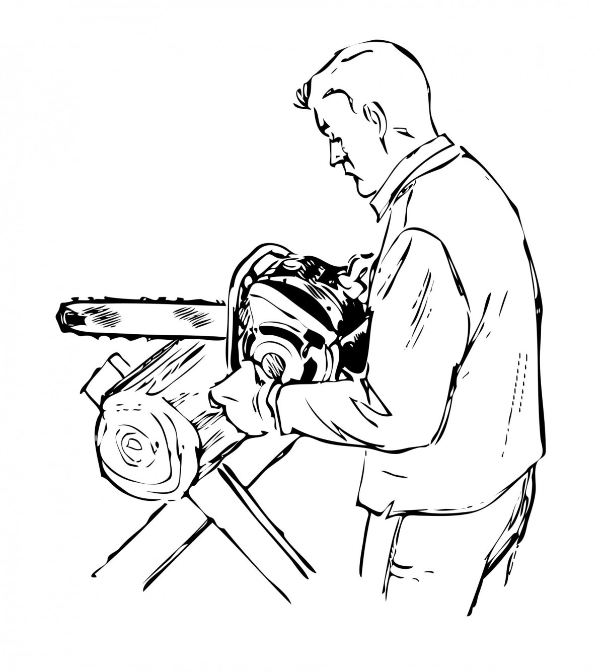 Бензопила референс скетч