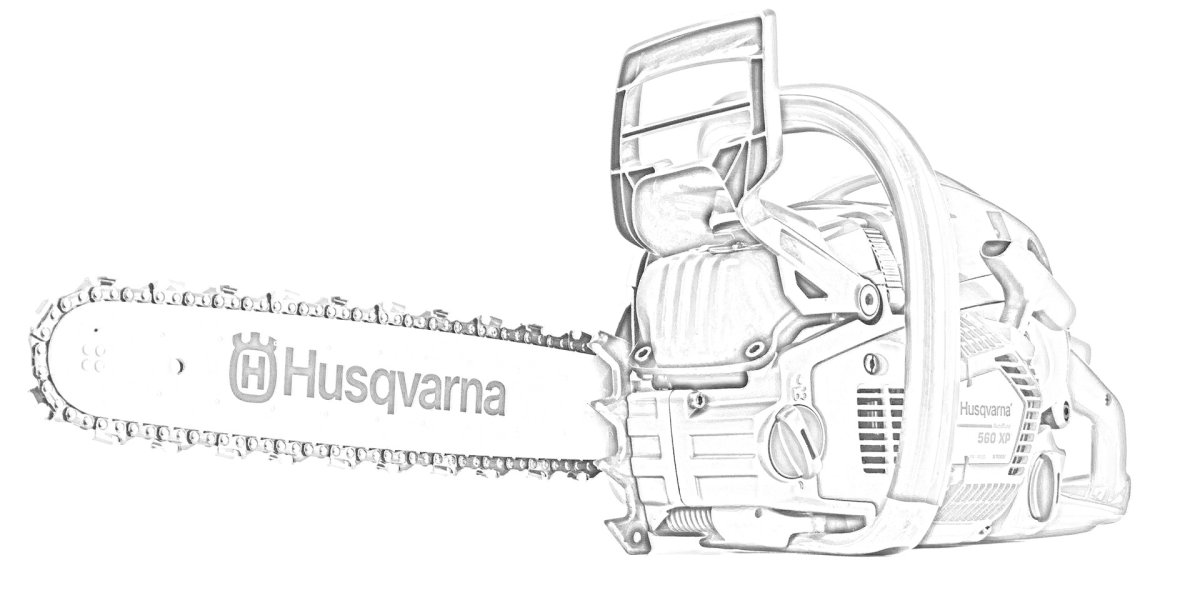 Бензопила раскраска