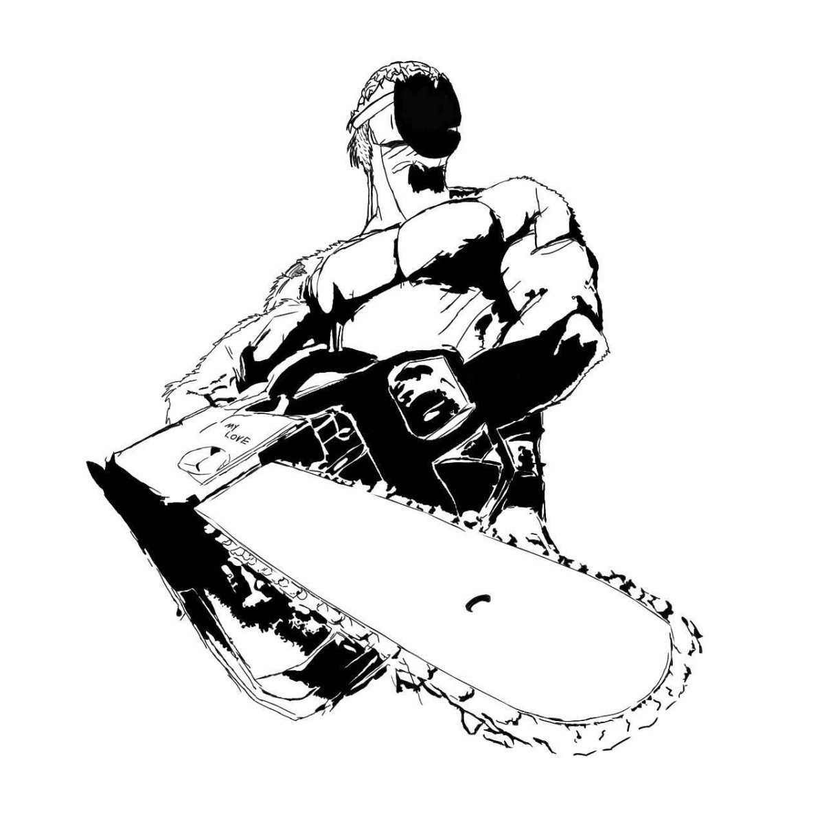 Бензопила силуэт