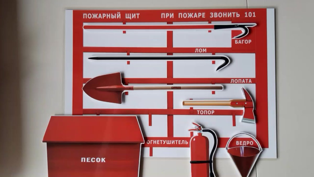 Противопожарный щит комплектация