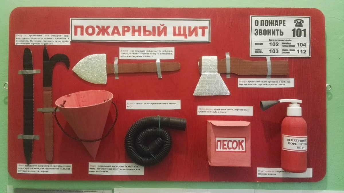 Инструменты для тушения пожара