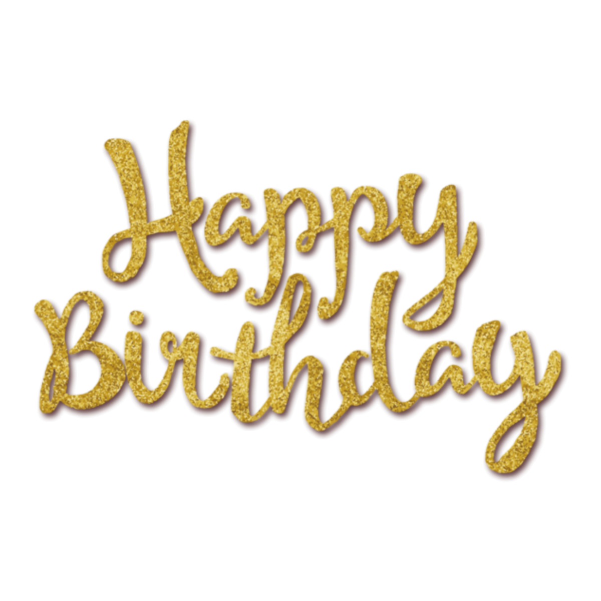 Надпись Happy Birthday на прозрачном фоне