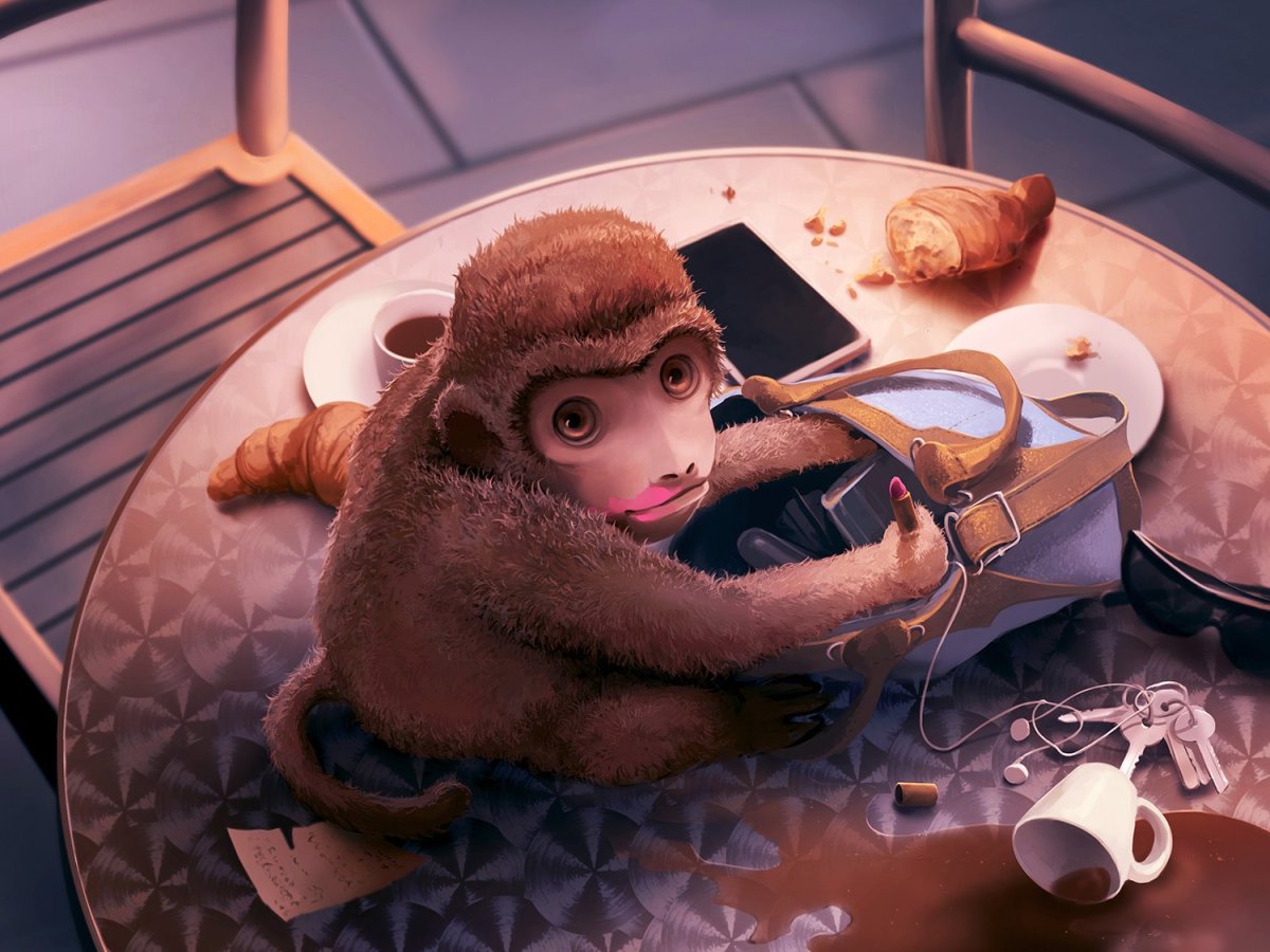 Обезьяна в деловом костюме