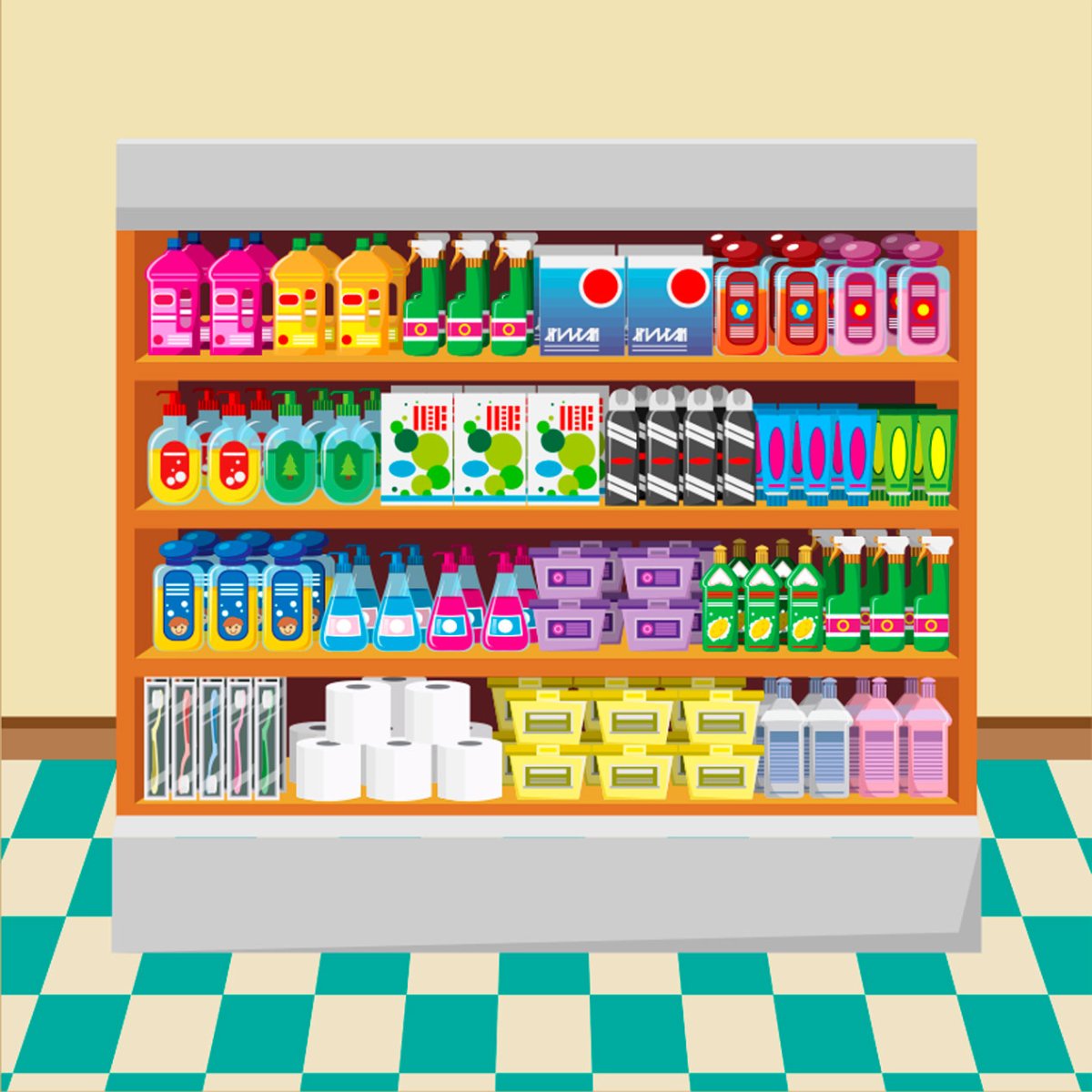 Прилавок с продуктами для детей