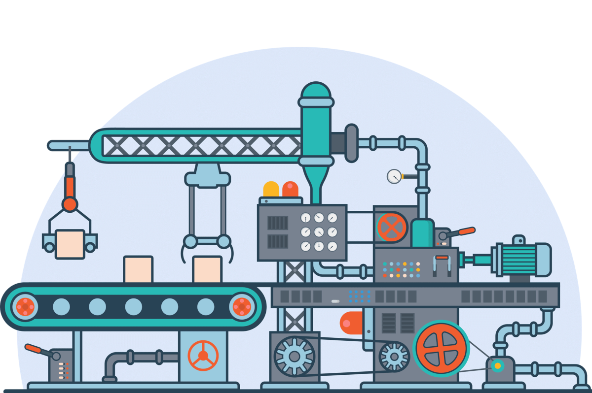 Конвейер иллюстрация