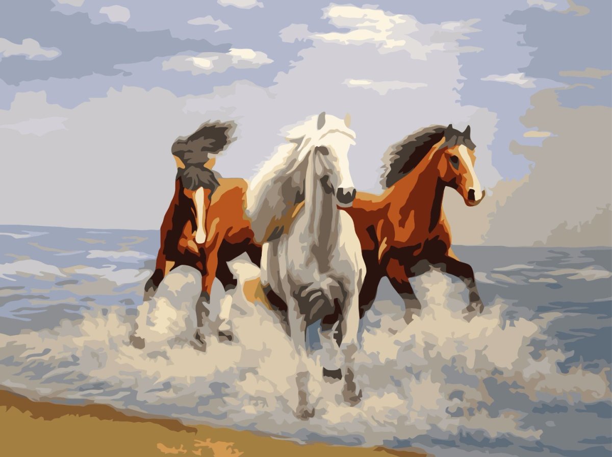 Лошадь бежит