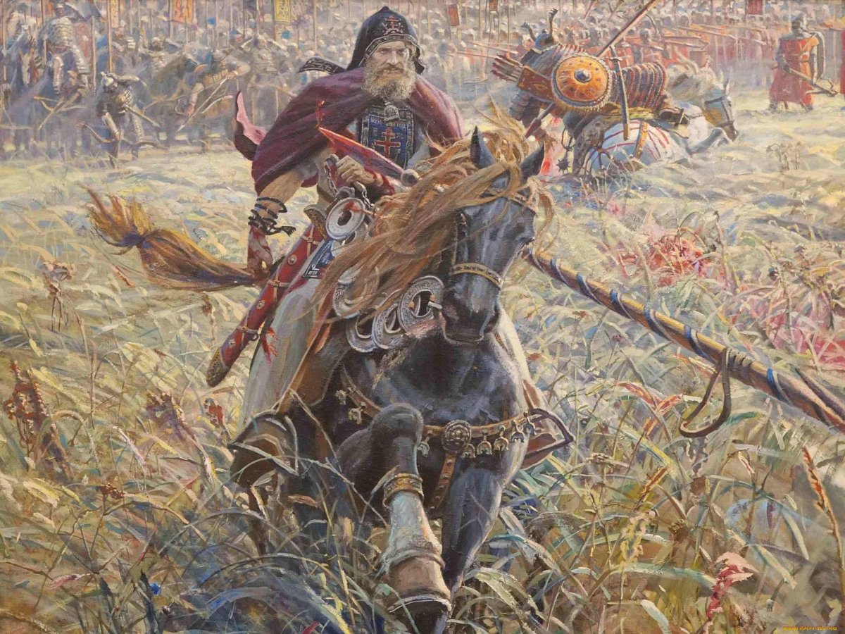 Картина Павла Рыженко победа Пересвета
