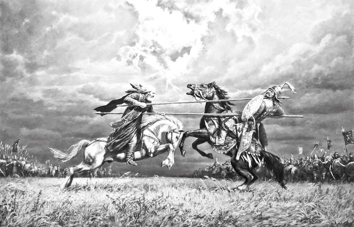 Михаил Авилов поединок Пересвета с Челубеем