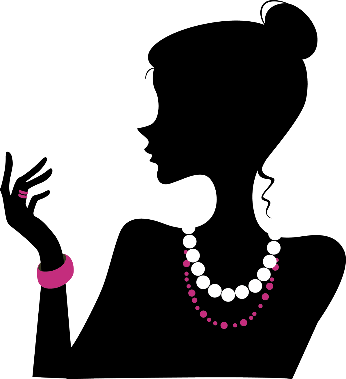 Силуэт девушки с украшениями