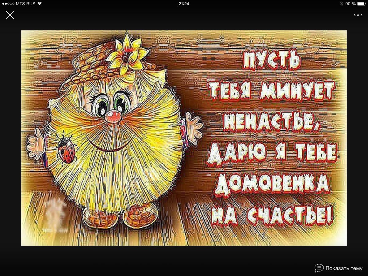 Дарю домовенка на счастье