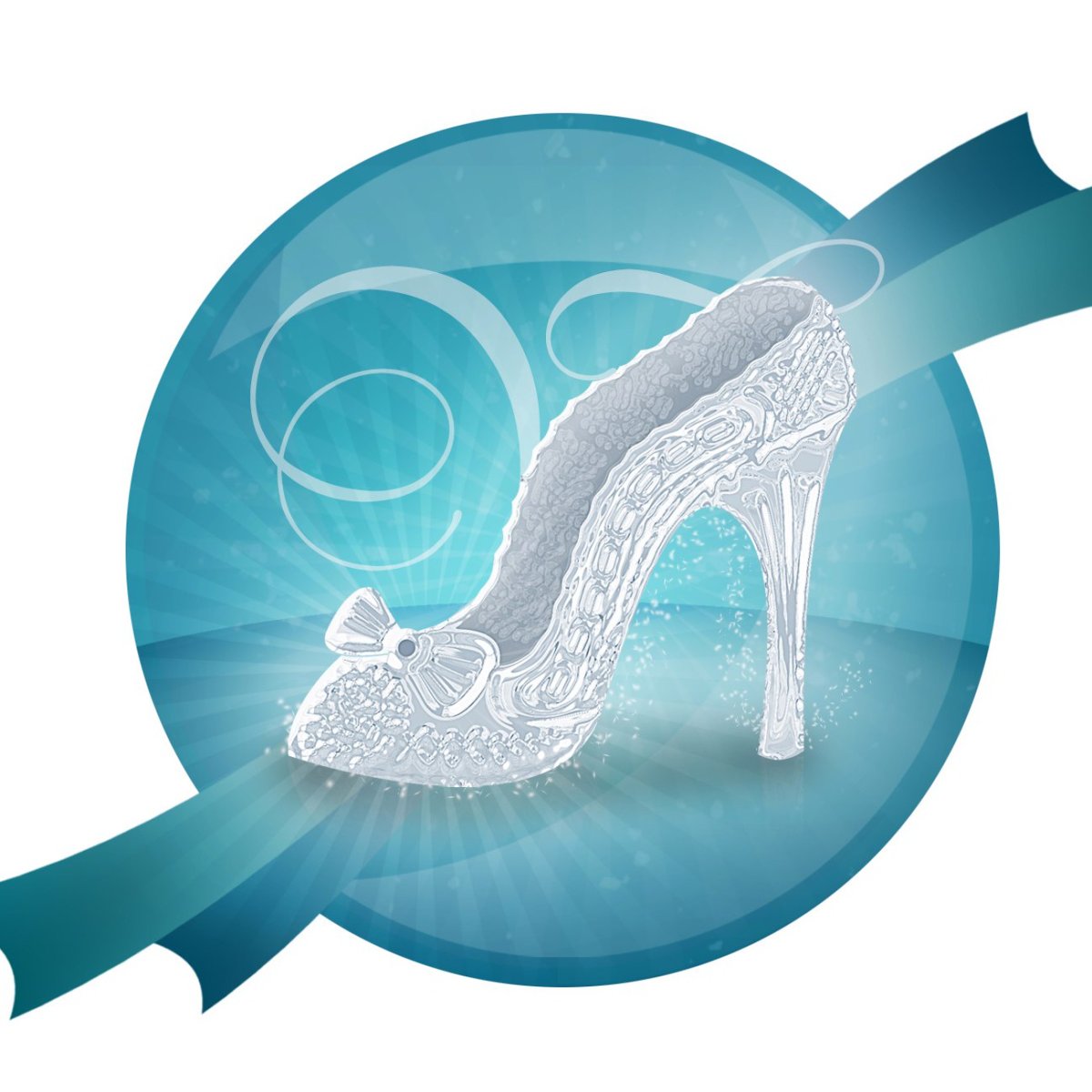 Хрустальная туфелька вектор