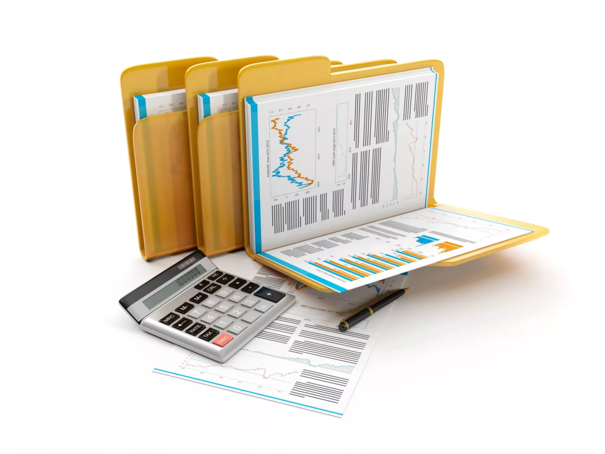 Бухгалтерия на прозрачном фоне