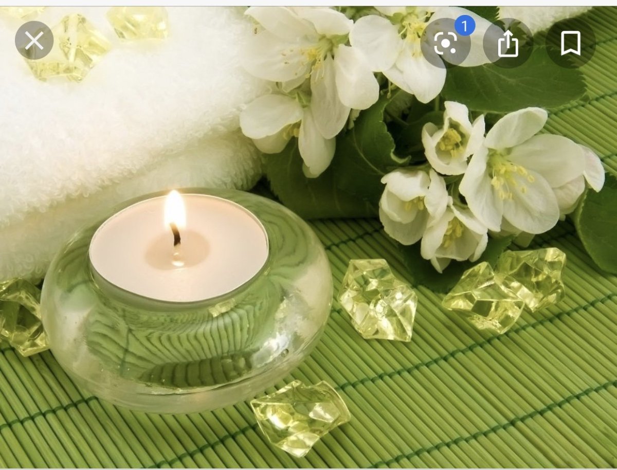 Свечи камни цветы