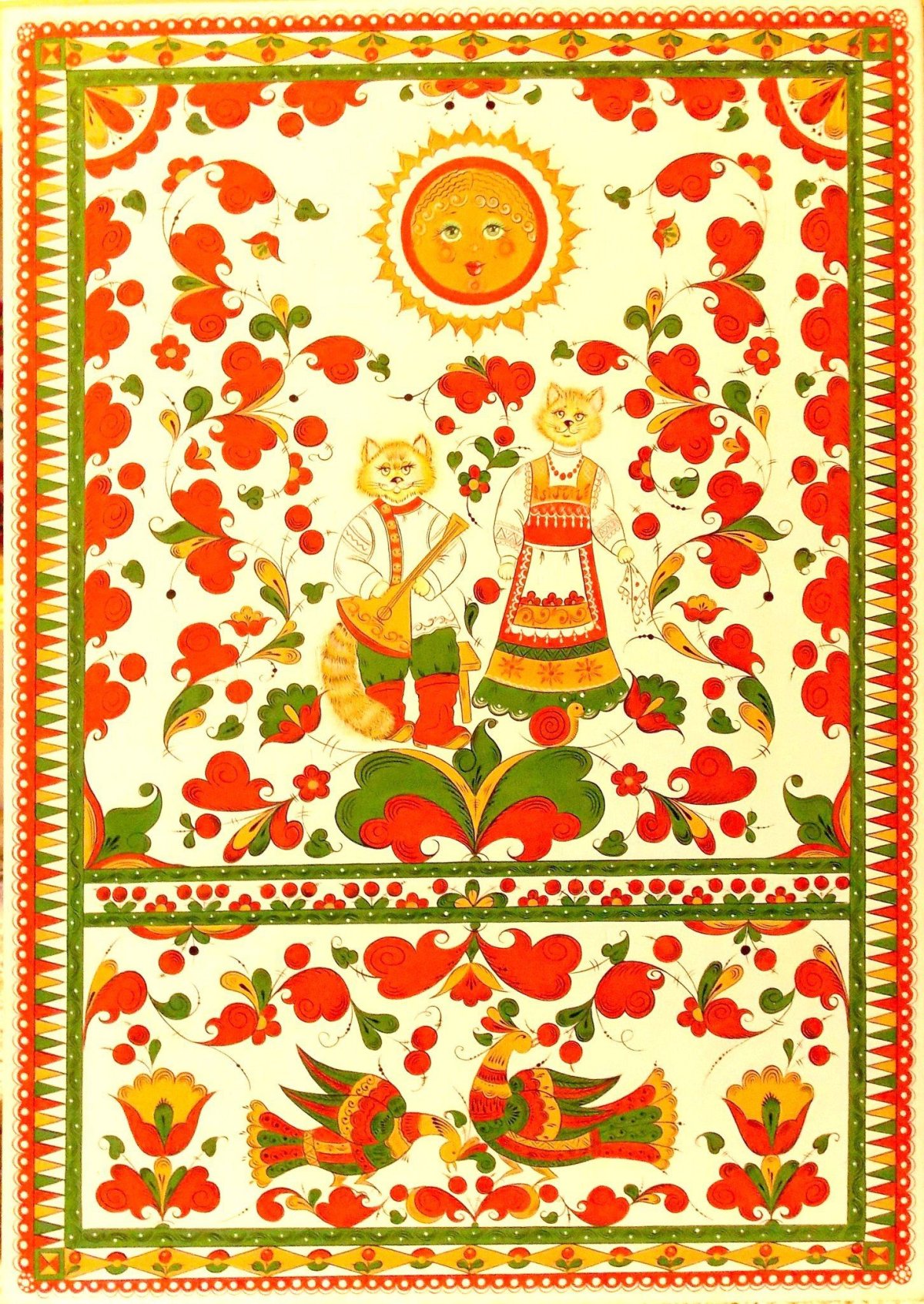 Северодвинская роспись птица Сирин