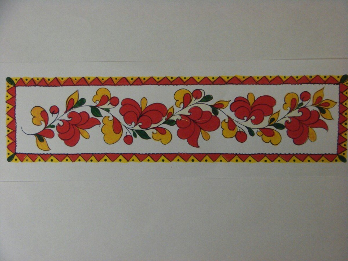 Узоры Северной Двины пермогорская роспись